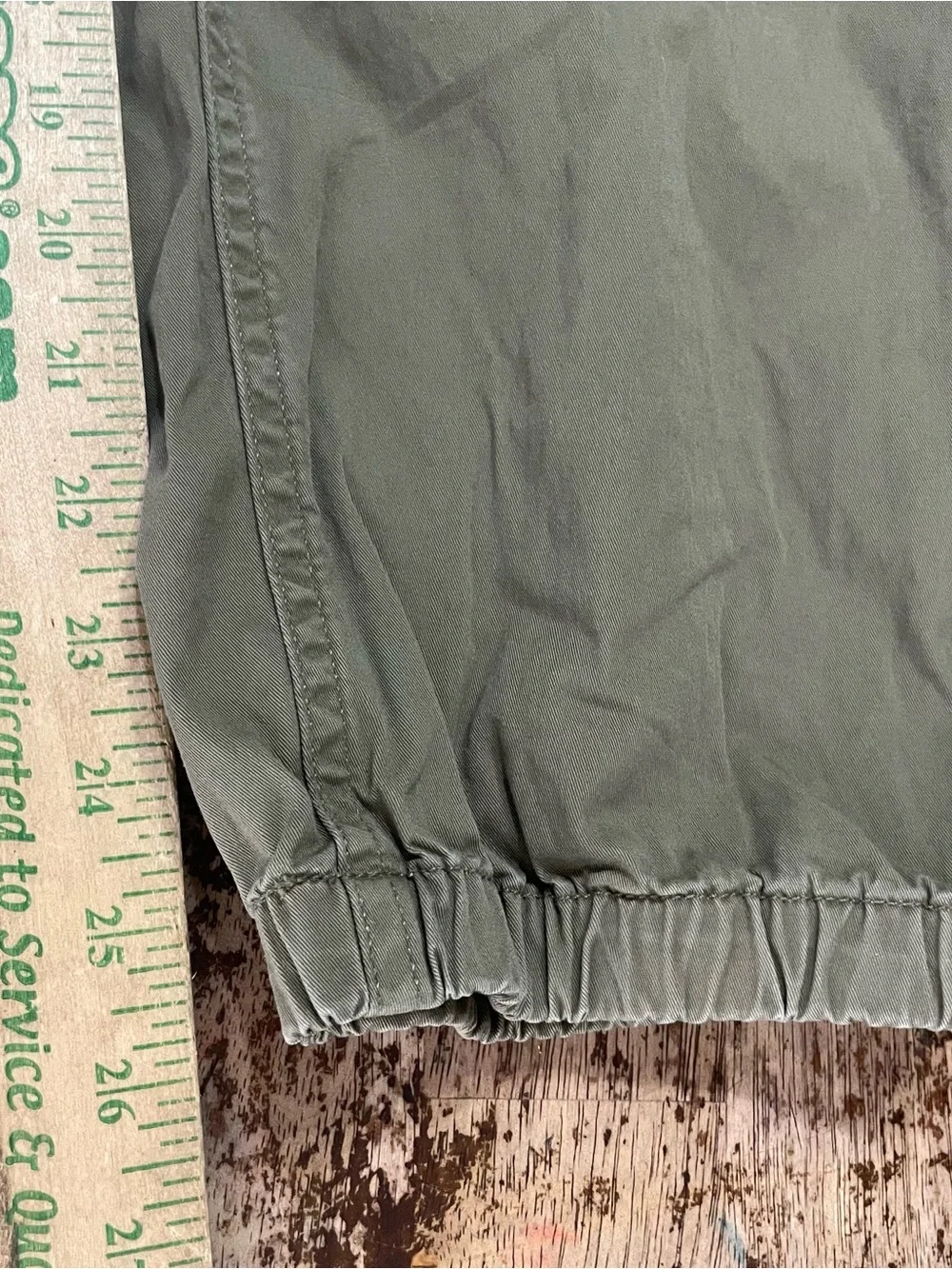 Polo Ralph Lauren Mens Cargo Jogger Pants Size M Army Green Zip Ankle